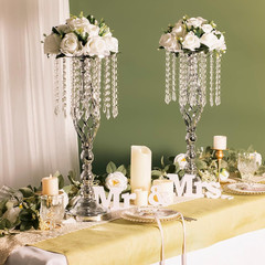 10 Silver Metal Flower Vases for Wedding Centerpieces & Event Decor