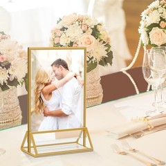 Gold Frames 5×7 Acrylic Sign Holder Double Sided Picture Frames 5X 7-12 Pack