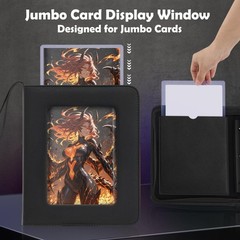 Jumbo Card Binder with Display Window – Oversized Card Storage Album, Fits