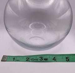 Clear glass fishbowl. Vase Terrarium 5” tall 3 inch opening