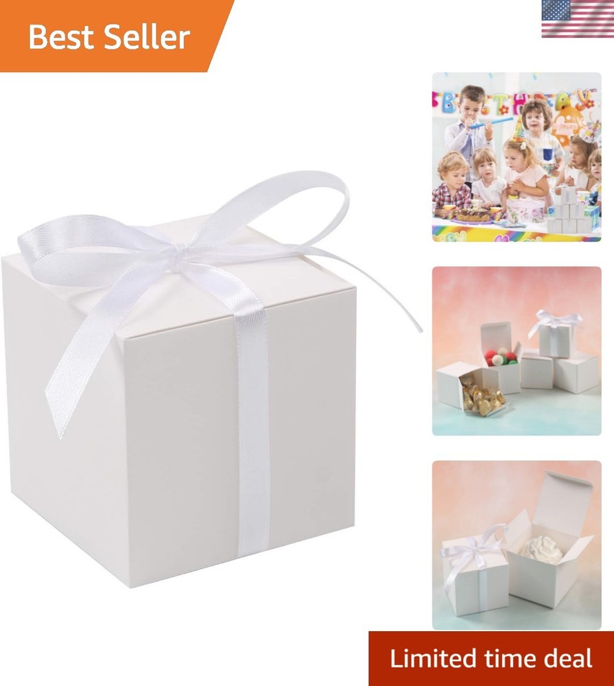 Versatile 60PCS White Gift Boxes 3x3x3 Inches – Perfect for Any Celebration