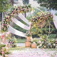 Ultra Large Round Metal Backdrop Stand Wedding Archway Garden Arch Steel Frame