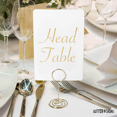 Wedding Table Numbers 1-30 Gold Card Holders Set | Elegant Table Seating Signs f