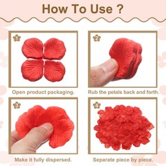 500Pcs, Artificial Rose Petals Fake Silk Flower Petals for Wedding Pure White