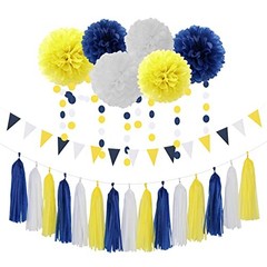 Navy-Blue White-Yellow Graduation Party Decorations – Navy Blue White Yellow