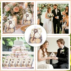 50Pcs Antique Alloy Bottle Opener with Organza Drawstring Pouches for Wedding