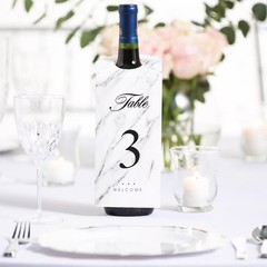 Wine Bottle Tag Table Numbers, Party Supplies, 25 Pieces