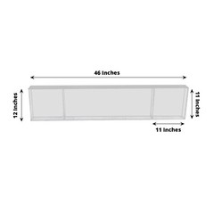 46×12 in Clear Plexiglass Connector Plate for Rectangular Pedestal STANDS Party