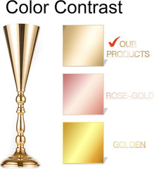 Elegant Gold Vase Centerpiece – 10 Pcs Tall Flower Stands for Weddings & Events
