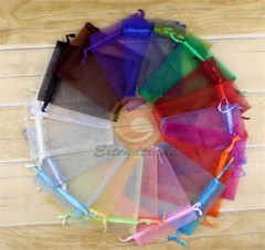 New 100Pcs Organza Favor Gift Candy Sheer Bags Jewelry Pouch Wedding Party