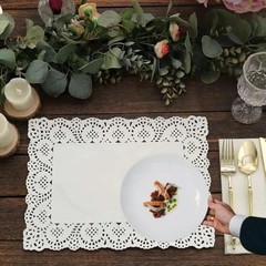 Elegant White Placemat Doilies (Pack of 8) – 9.75″ x 14.25″ – Premium Paper