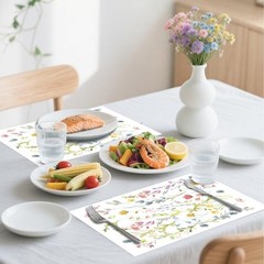 50 Pcs Wildflower Paper Placemats, 11×16 Inch Watercolor watercolor flower