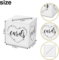 Classic Heart Elegant Card Box – 1 Set Hot Stamping Card Receiving Box for Gift