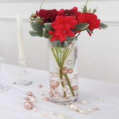 200 Assorted BLUSH ROSE GOLD Faux PEARL BEADS Vase Fillers DIY Crafts Party