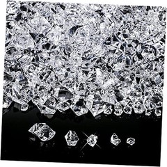Syhood 570 Pcs 5 Sizes Fake Crushed Ice Rocks Plastic Gemstones Clear