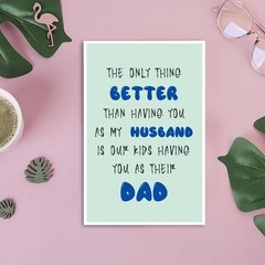 Sweet Father’s Day Card from Wife, Lovely Best Dad Father’s Day Card