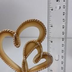 Wedding Toasting Set: 2 Gold Heart Champagne Flutes + Cake Topper + Boot Shots