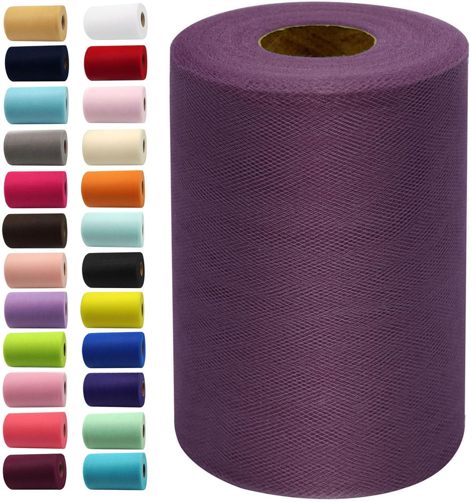 Tulle Fabric Rolls 6 Inch by 100 Yards (300 Feet) Fabric Spool Tulle Ribbon for