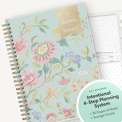 Day Designer 2026-2027 Weekly 5.875″ x 8.625″ Climbing Floral Mint- 2026/2027