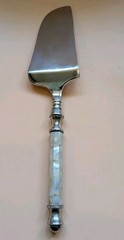 Vintage Mother Of Pearl Beach Cottage Wedding Cake Pie Server Spatula