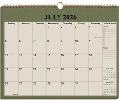 Calendar 2026-2027 – 18 Months Wall Calendar from July 2026 to December 2027,…