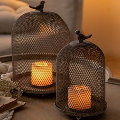 Birdcage Candle Holder Antique Metal Bird Cages Decor, Vintage Lantern