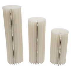 3xWhite Cardboard Flower Stands Wedding Decor Display Flower Stand & PVC Plates