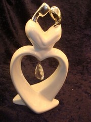 PORCELAIN WEDDING CAKE TOPPER ~ 8.25” ~Most Elegant ~ Excellent Condition ~