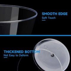 9 oz Clear Plastic Cups 100 packs, Disposable Plastic clear 9 oz 100 pack