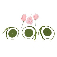 3pcs Artificial Handmade Free Standing Decoration Corn Poppy Flower Round Bases