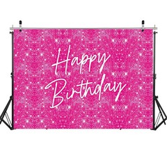 Hot Pink Shimmer Wall Backdrop for Girls Birthday 7x5FT Glitter Sequins Party…
