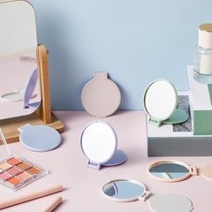 Pieces Compact Mirrors Bulk, Mini Folding Pocket Mirrors for 6 Morandi Colors