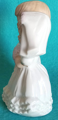 Vintage MCM Porcelain Blonde Bride & Groom Wedding Cake Topper Figurine