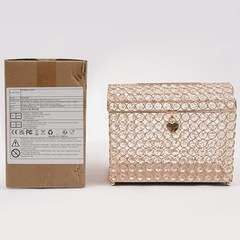 Golden Wedding Card Box For Gift Card Anniversary Money Card Box With Heart Lock