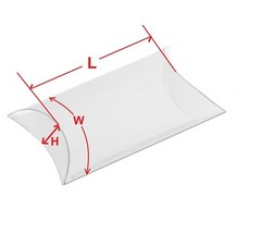 24-1500 pcs Plastic PVC Pillow Box Party Wedding Favor Retail Packaging Display