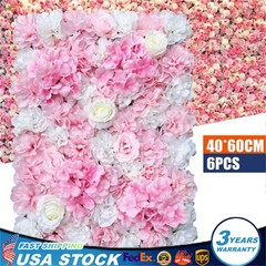 6* Premium Flower Wall Panels Artificial Wedding Decor Party Home Floral Decor