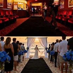 Black Carpet Runner 3×10 Feet, Non-Slip Waterproof Aisle Rug with Rubber
