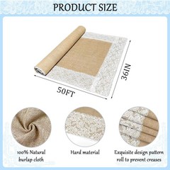 3ft x 50 ft Natural Burlap Wedding Aisle Runner,Outdoor for Wedding Ceremony …