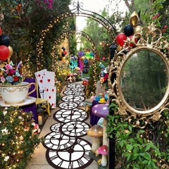 1 Pcs Wonderland Party Decoration Aisle Runner Rug Carpet for Wonderland Tea …