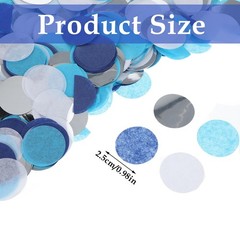 Yuanchu Multicolor Round Confetti, 6000 Pieces Paper Small, Blue and White