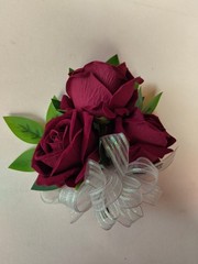 Hand Made pin on Corsage and boutonniere Set