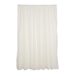IVORY 10 ft x 10 ft Polyester Sheer Chiffon Dual Layer CURTAIN Rod Pockets Party