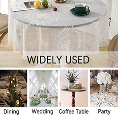 Round Lace Tablecloth with Elegant Scalloped Bottom for Any Special Event