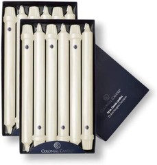 Colonial Candle Unscented Taper Candle, Classic Collection, 10 In, Ivory