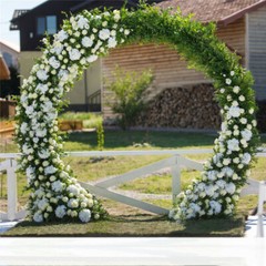 XXL Metal Round Backdrop Stand Wedding Archway Garden Arch Backyard Plant Trelli