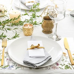 JarThenaAMCS 50 Pack Wildflower Paper Placemat 17 x 11 inch, Pastel