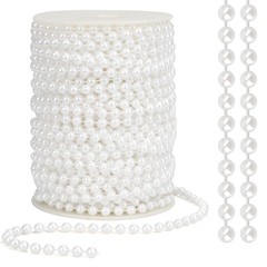 Pearl Garland, 6 MM White Faux String of Pearls, 78 FT Pearl Garland for Chri…