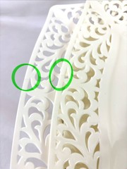 41 Silver Spoon Pierced Edge Plastic Plates Lace Romantic Wedding 10.75” *defect