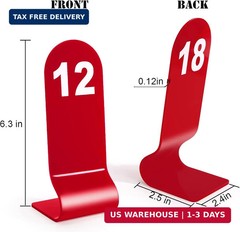 Okllen 1-30 Table Numbers Red, Restaurant Acrylic Order Numbers, Double Sided Ta