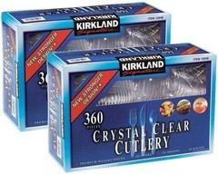 2 Pack | Kirkland Signature Crystal Clear Cutlery 360-count